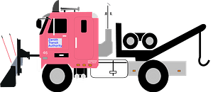 Tow Truck with Snow Plow
