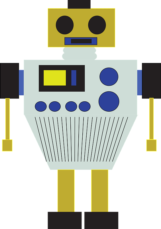 Robot - Yellow Face and White Body
