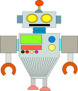 Robot - Gray Face and Body