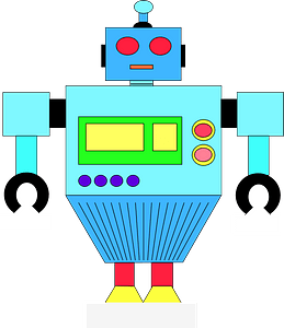 Robot - Blue Face and Body