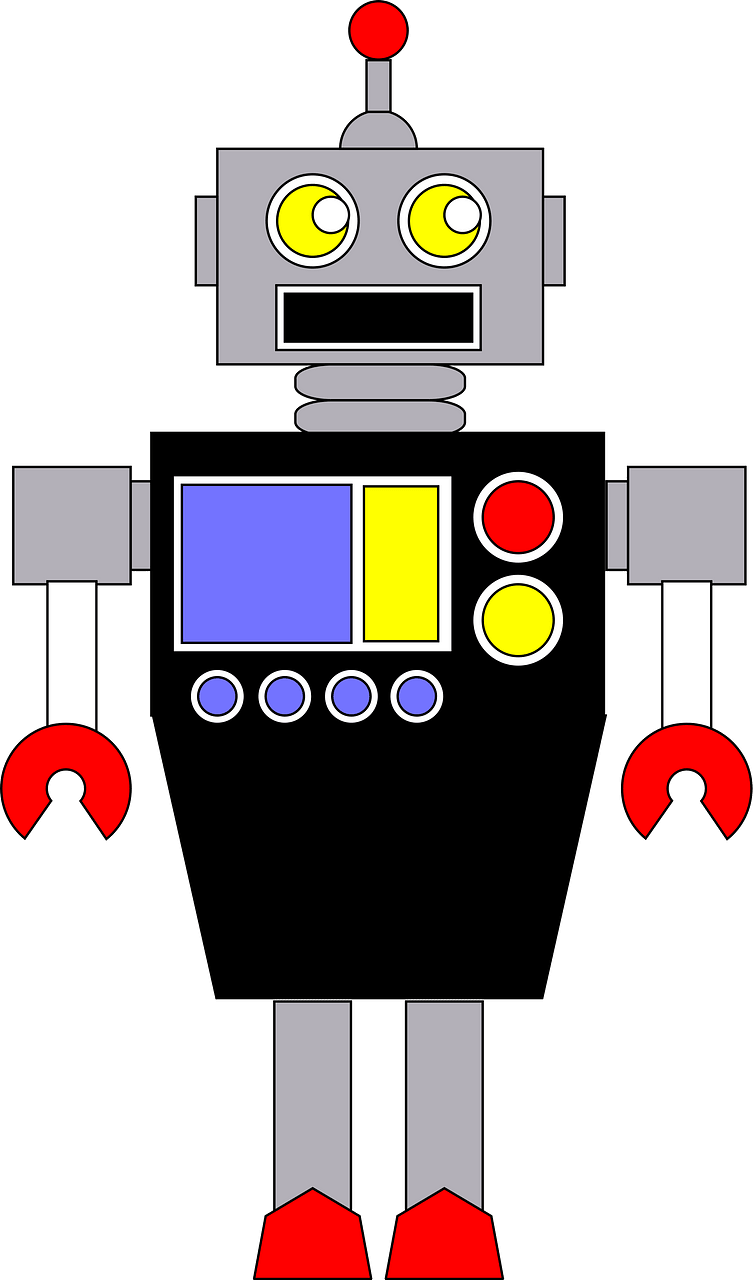 Robot - Gray Face and Black Body