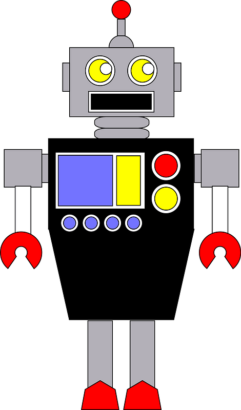 Robot - Gray Face and Black Body