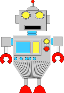Robot - Gray Face and Body