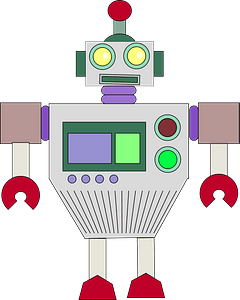 Robot - Gray Face and Body