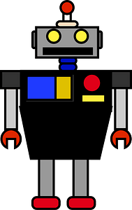 Robot - Gray Face and Black Body