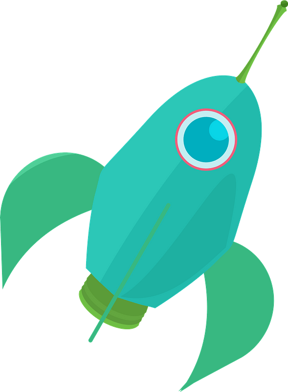 Futuristic Rocket Tilted