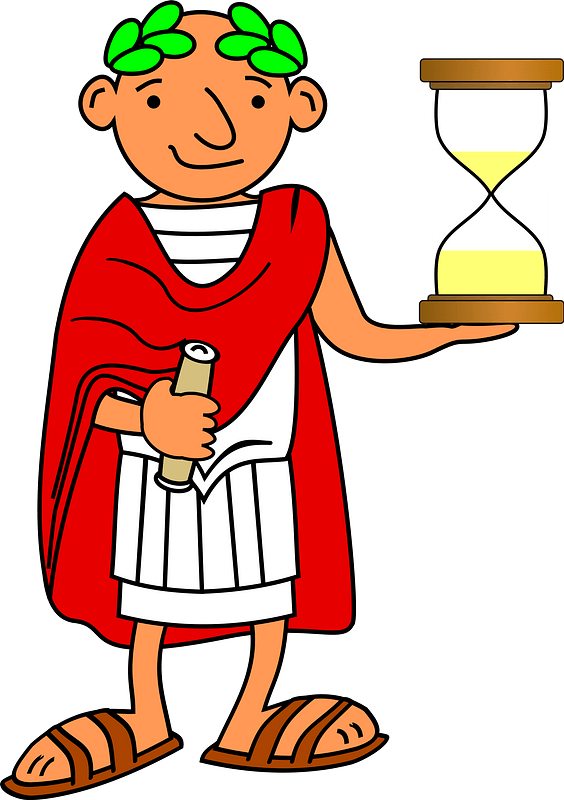 Roman in a Toga with Hourglass