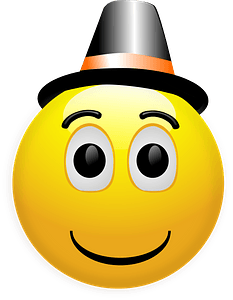 Smiley with a Black Hat