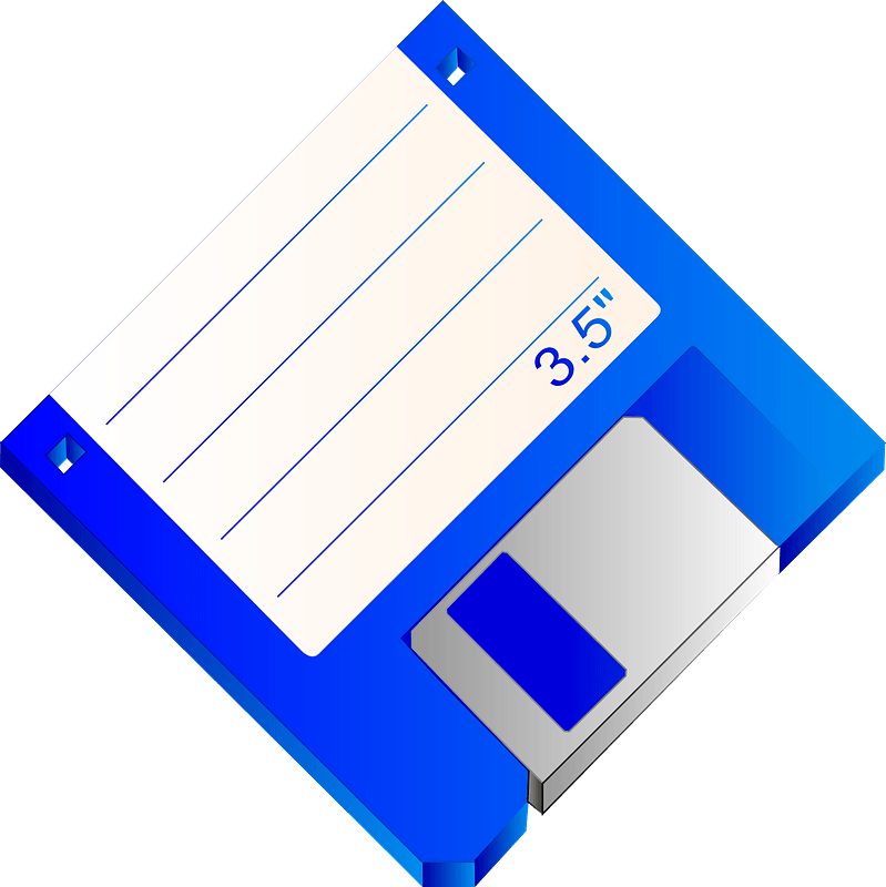 3.5 Floppy Disk Blue Labelled