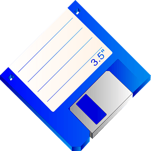 3.5 Floppy Disk Blue Labelled