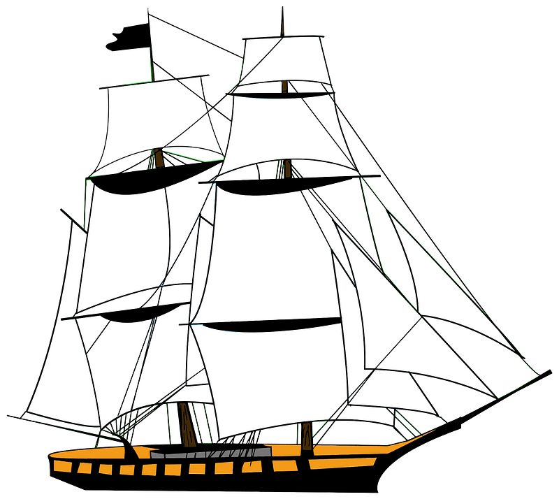 Sailing Ship White