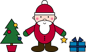 Simple Santa Claus Christmas Scene