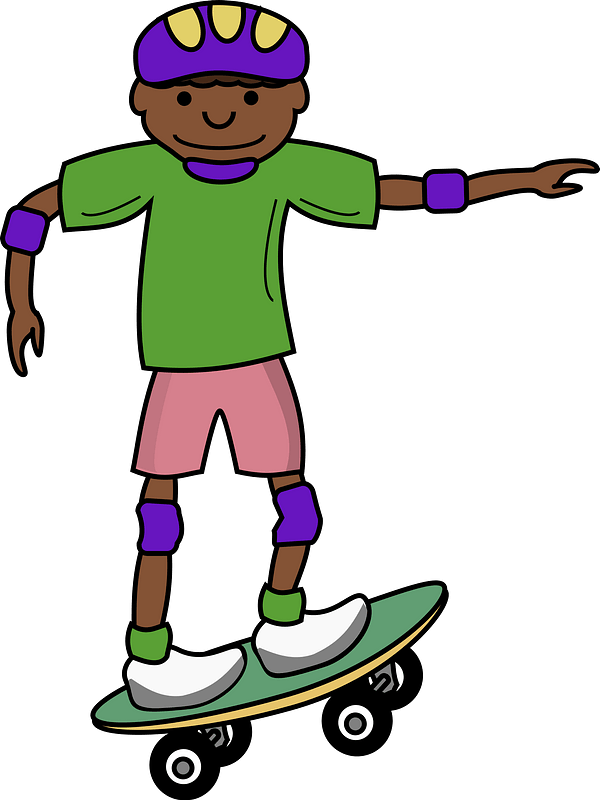 Skate Board African Kid