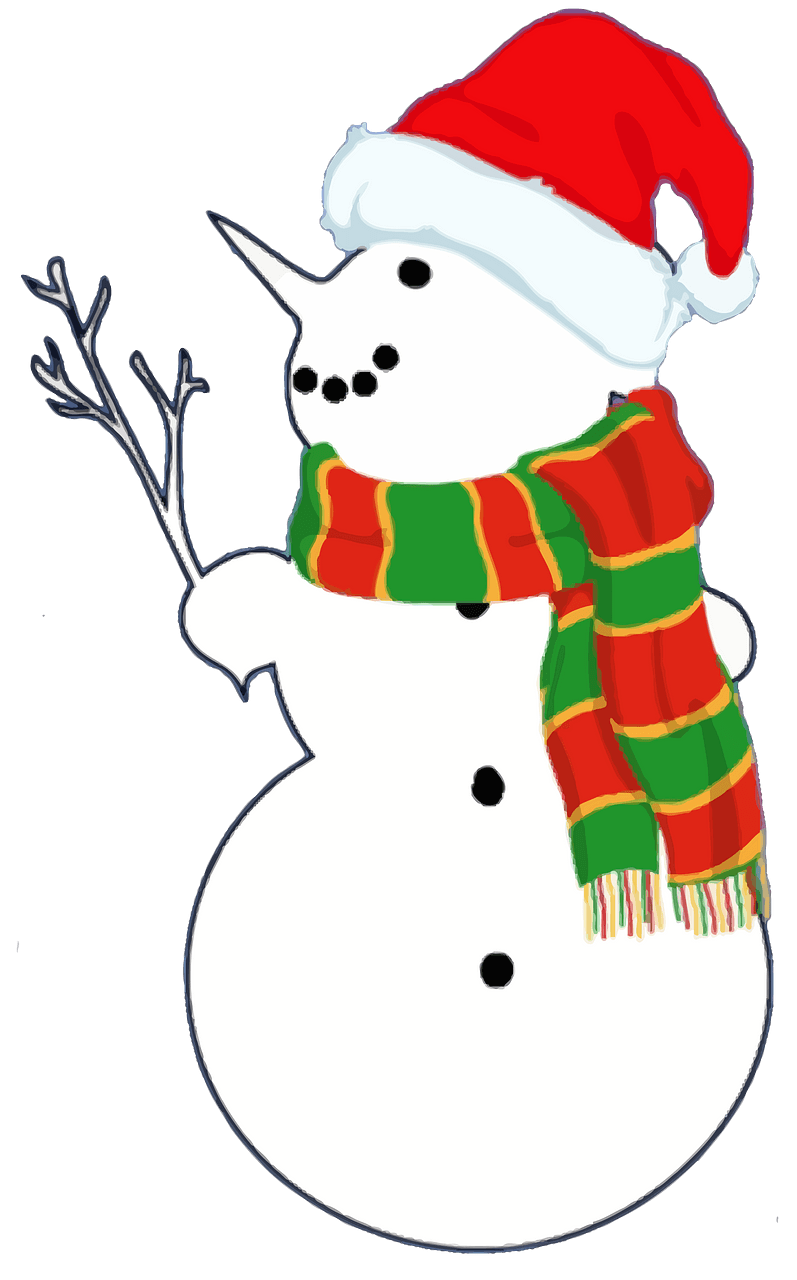 Snow Man with Branch