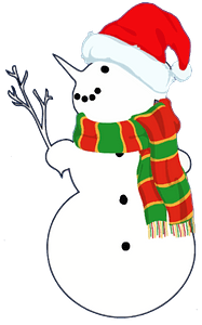 Snow Man with Branch