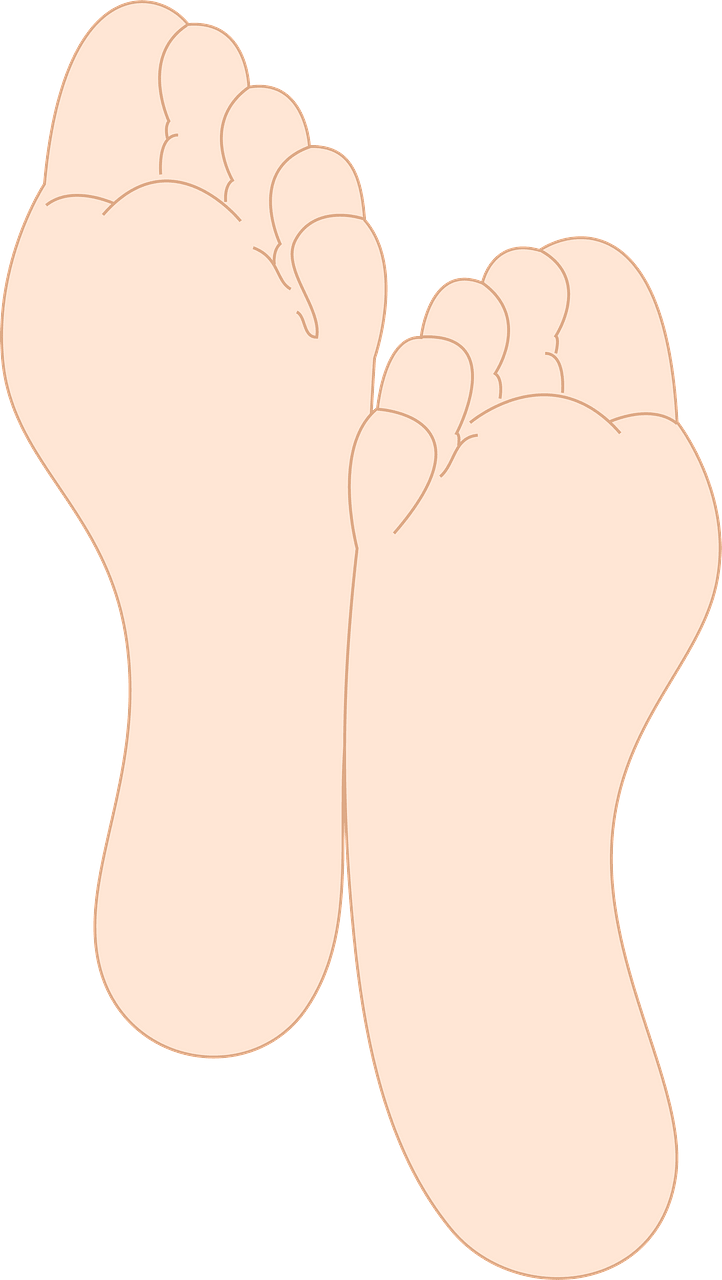 Soles of Crossed Feet