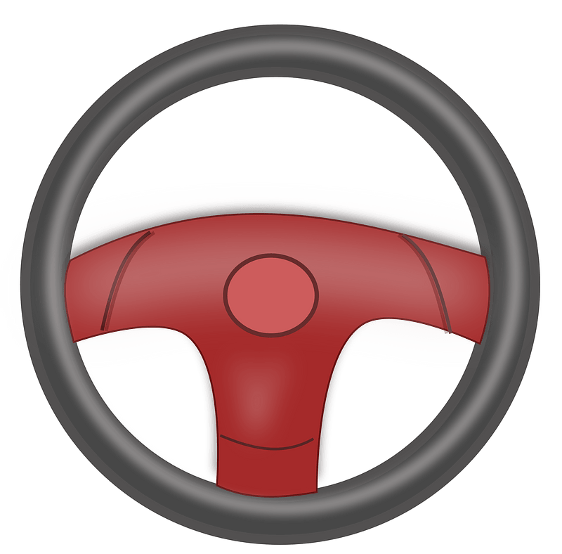 Black and Red Steering Wheel