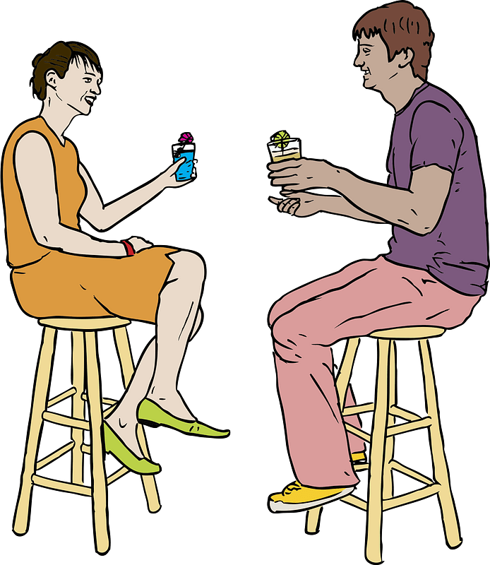 Couple Having Drinks