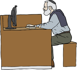 Man Working on Computer