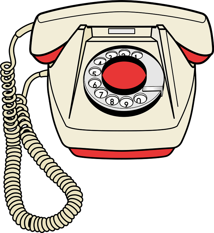 White Rotary Telephone