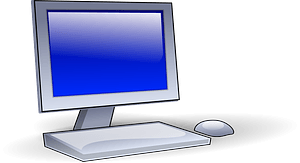 Computer with a Flat Screen Monitor