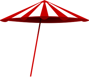 Red and White Umbrella