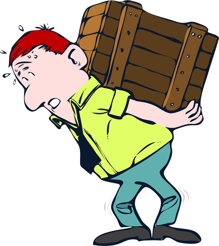 Factory Worker Carrying a Box