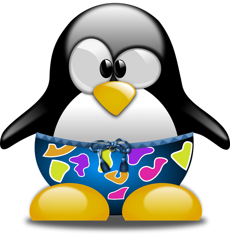 Tux with Swimming Trunks