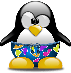 Tux with Swimming Trunks