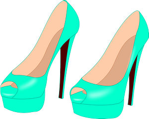 Aqua High Heeled Shoes