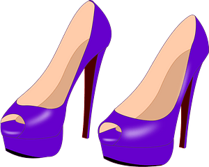 Purple High Heeled Shoes