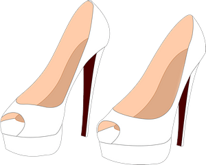 White High Heeled Shoes