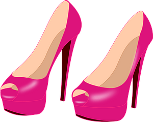 Dark Pink High Heeled Shoes