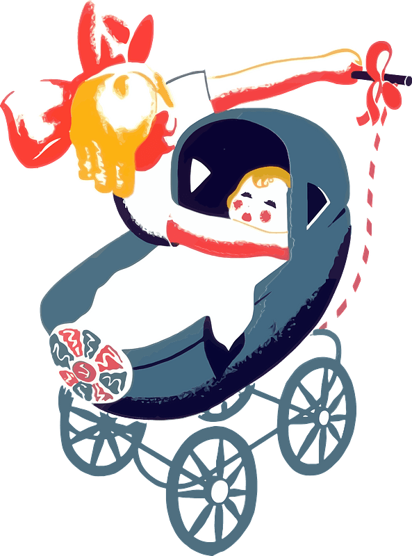 Vintage Baby Carriage Stroller