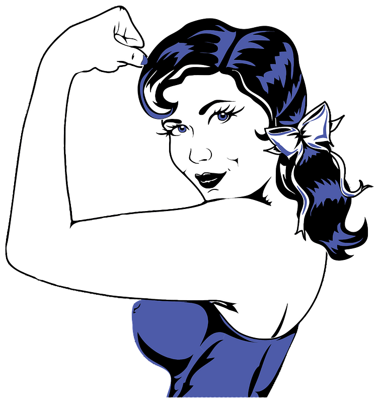 Woman Flexing Muscle