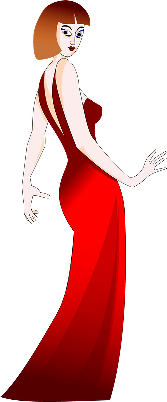 Woman in Red Dress