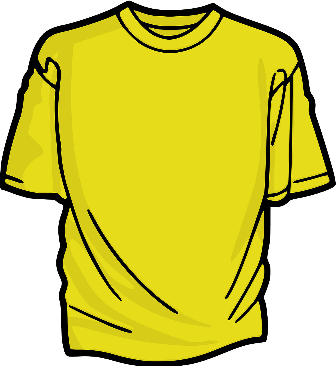 Yellow T Shirt Free vector clipart images on creazilla