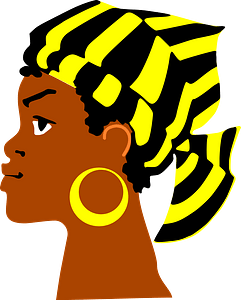 African lady's head