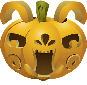 Carved Pumpkins - Looks like Little Girl, Rosy Cheeks, Pigtails
