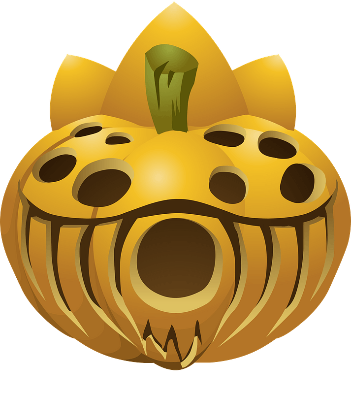 Carved Pumpkins - Looks like a Toadstool