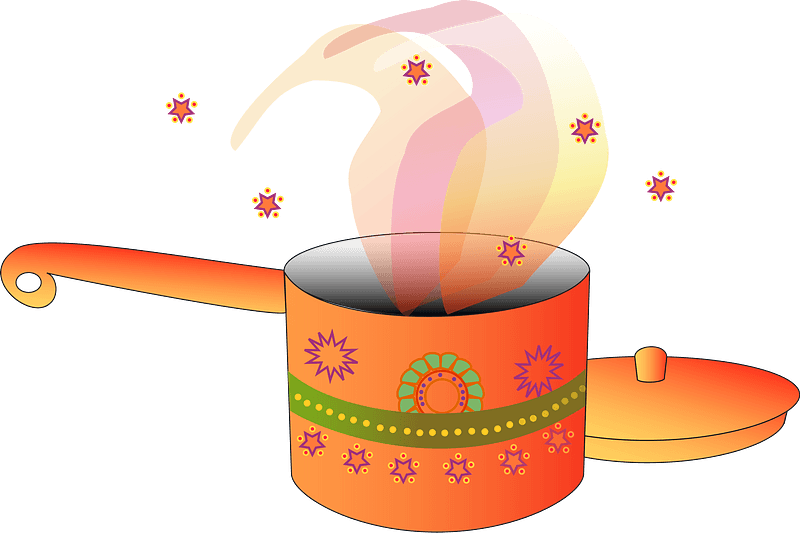 Orange Sauce Pan and Lid with Aromas 
