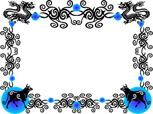Chinese New Year Border Ox