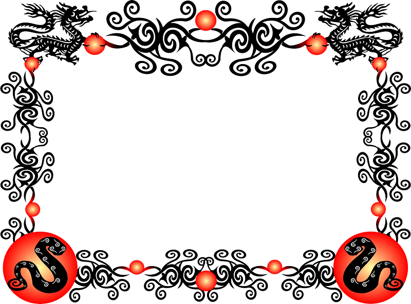 Chinese New Year Border Snake