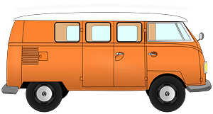 Orange Minibus