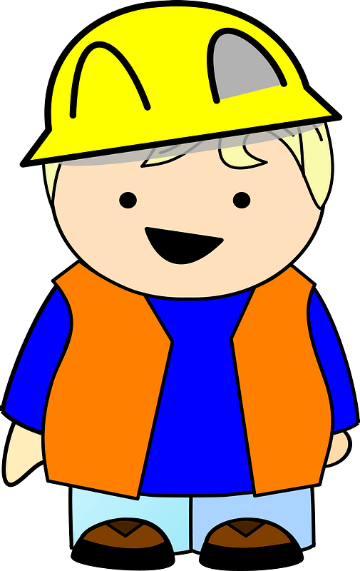 Construction Blond Kid