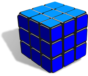 Blue Rubik's Cube