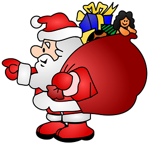 Santa Claus with a Bag of Gifts