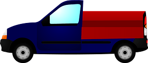 Small Truck with Pickup Bed Storage Containers