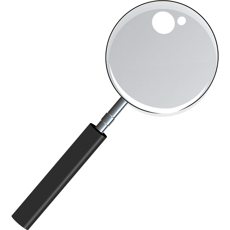 Magnifying Glass with Transparent Glass