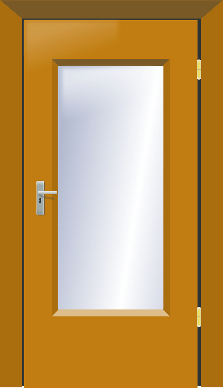 Door with Frosted Glass